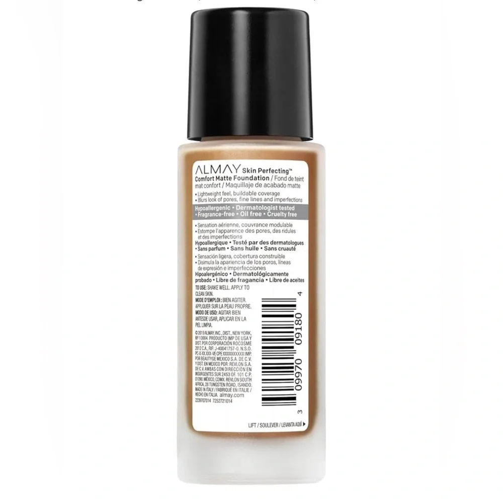 Almay Skin Perfecting‎ Comfort Matte Foundation Liquid Makeup, 230 Warm Caramel
